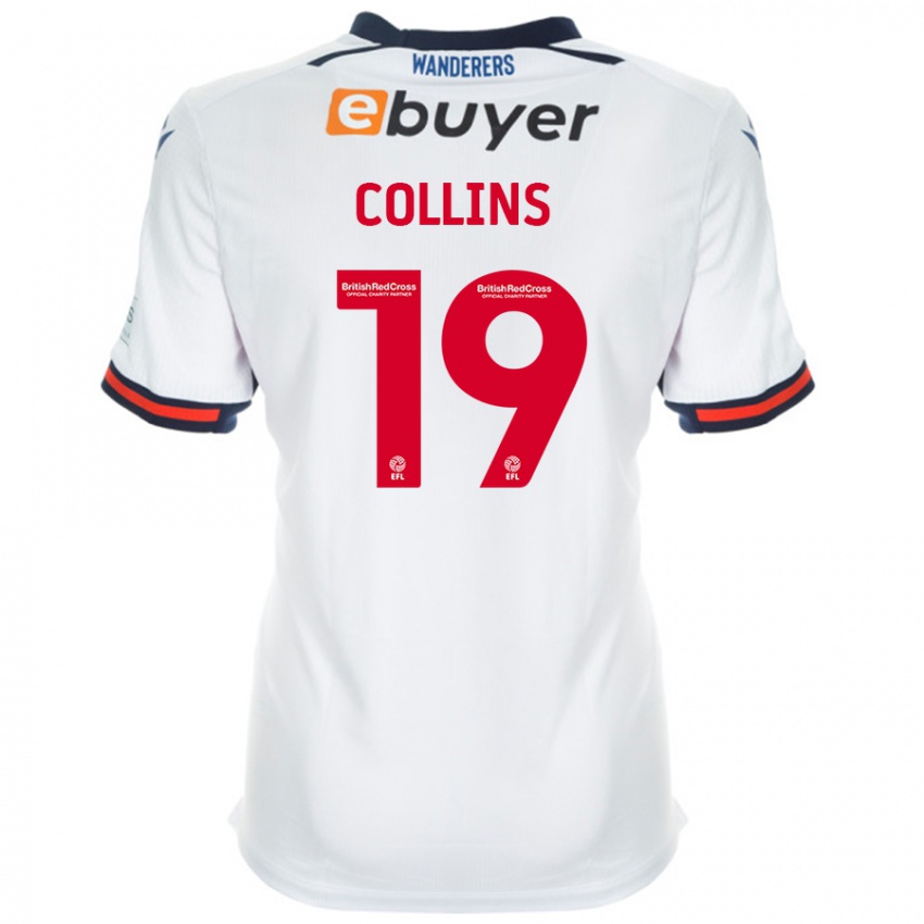 Niño Camiseta Aaron Collins #19 Blanco 1ª Equipación 2024/25 La Camisa Argentina