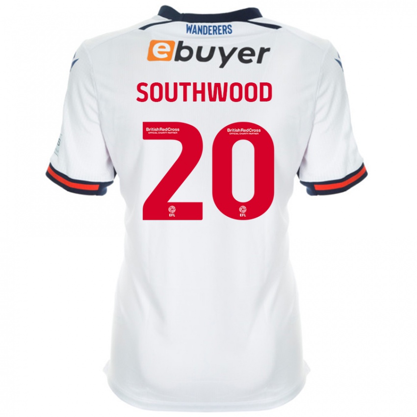 Niño Camiseta Luke Southwood #20 Blanco 1ª Equipación 2024/25 La Camisa Argentina