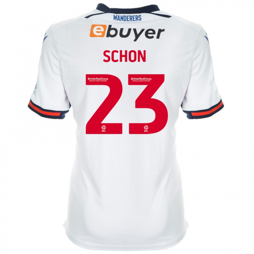 Niño Camiseta Szabolcs Schön #23 Blanco 1ª Equipación 2024/25 La Camisa Argentina