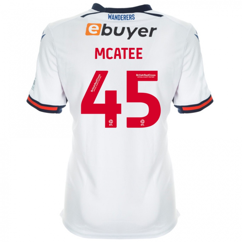 Niño Camiseta John Mcatee #45 Blanco 1ª Equipación 2024/25 La Camisa Argentina