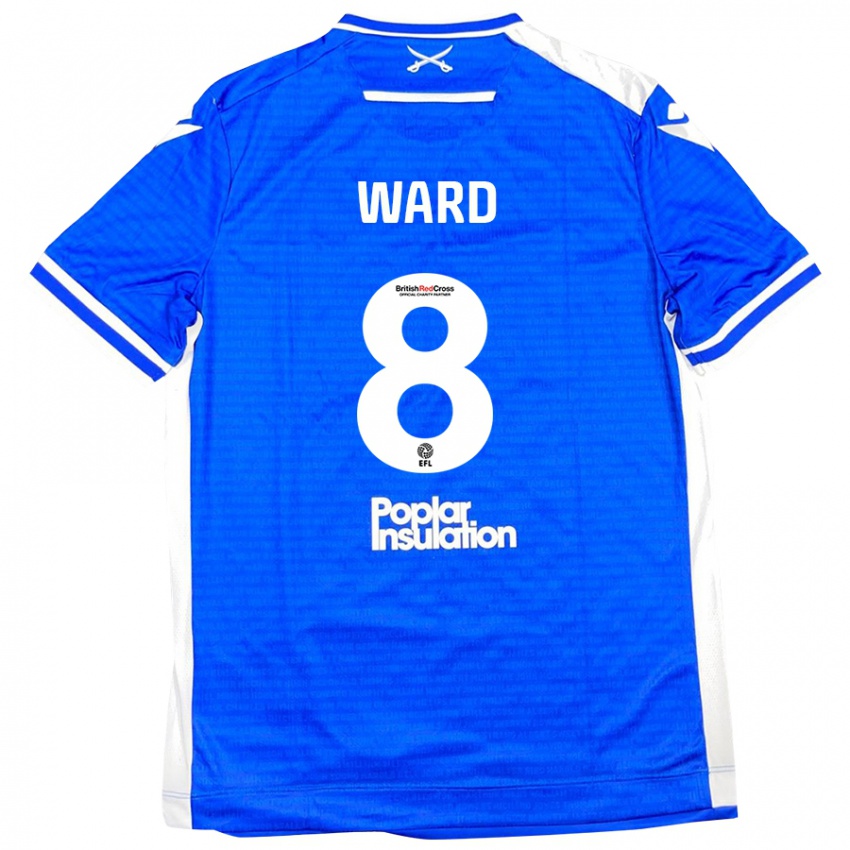 Niño Camiseta Grant Ward #8 Azul Blanco 1ª Equipación 2024/25 La Camisa Argentina