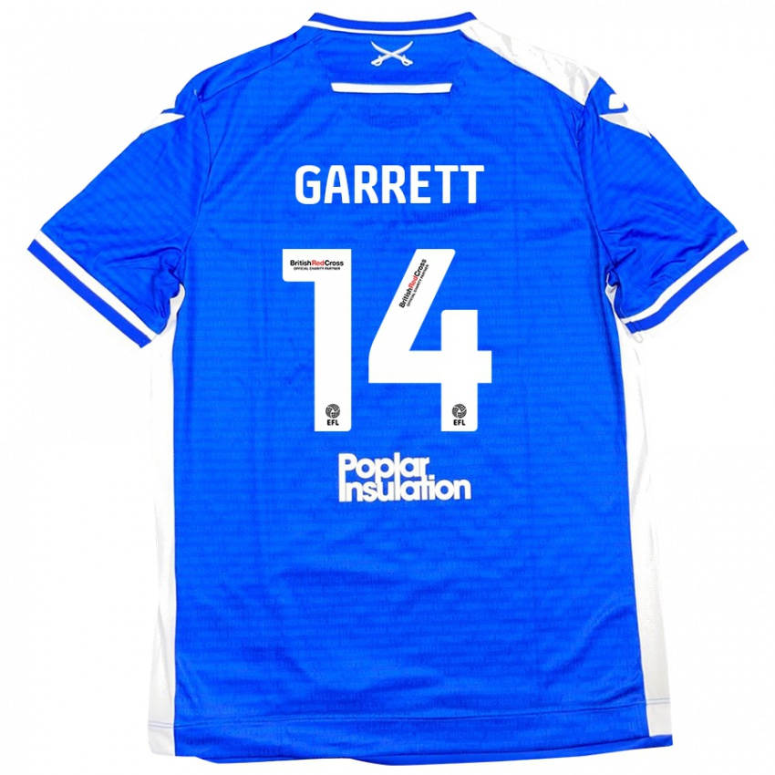 Niño Camiseta Jake Garrett #14 Azul Blanco 1ª Equipación 2024/25 La Camisa Argentina