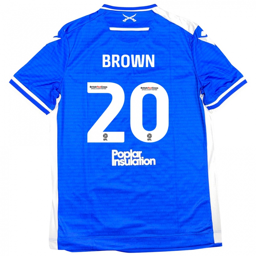 Niño Camiseta Jevani Brown #20 Azul Blanco 1ª Equipación 2024/25 La Camisa Argentina