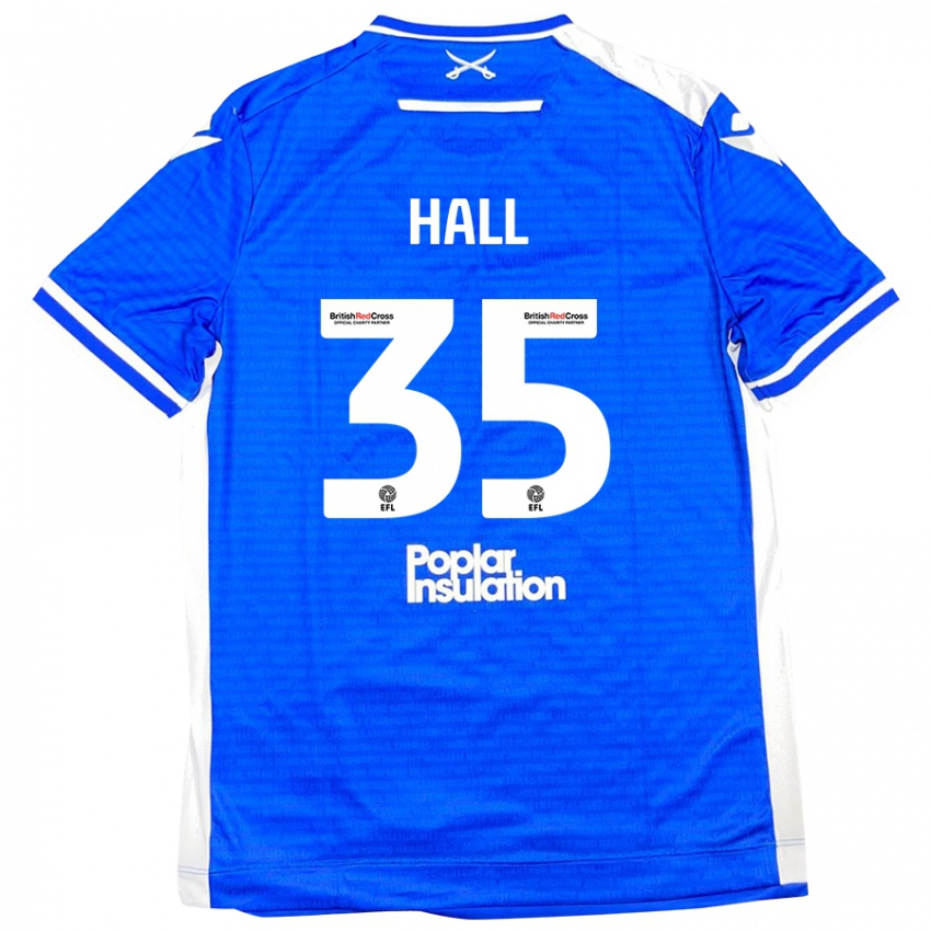 Niño Camiseta Matt Hall #35 Azul Blanco 1ª Equipación 2024/25 La Camisa Argentina