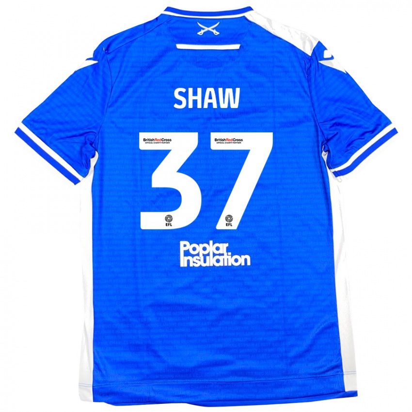 Niño Camiseta Kofi Shaw #37 Azul Blanco 1ª Equipación 2024/25 La Camisa Argentina