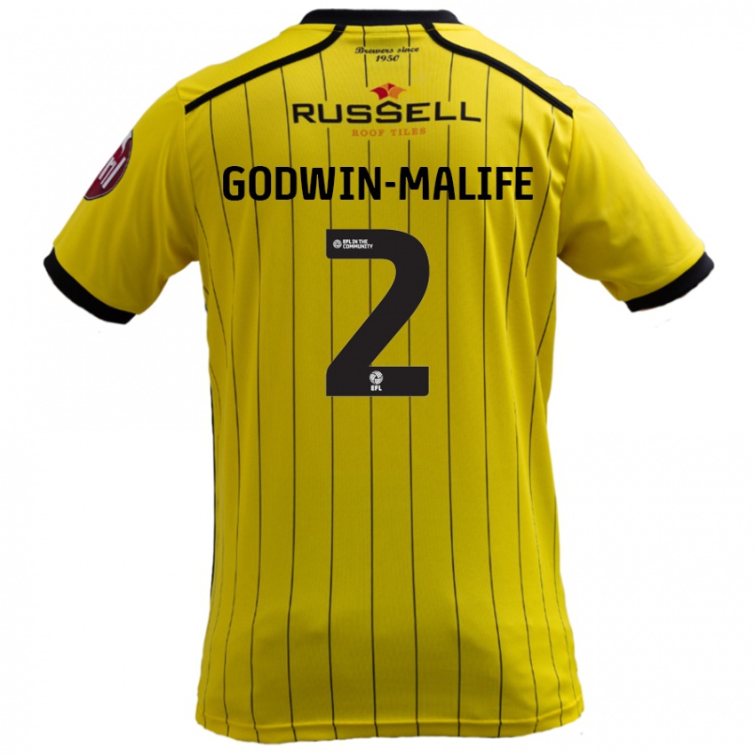 Niño Camiseta Udoka Godwin-Malife #2 Amarillo 1ª Equipación 2024/25 La Camisa Argentina