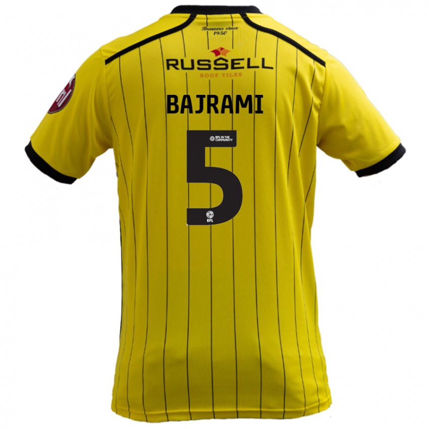 Niño Camiseta Geraldo Bajrami #5 Amarillo 1ª Equipación 2024/25 La Camisa Argentina