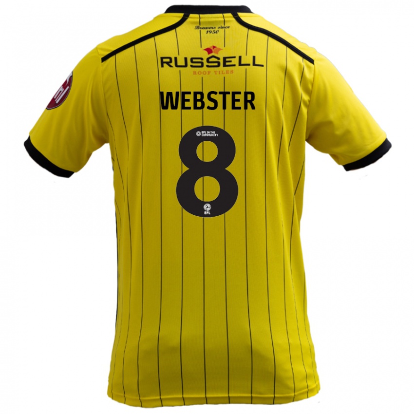 Niño Camiseta Charlie Webster #8 Amarillo 1ª Equipación 2024/25 La Camisa Argentina