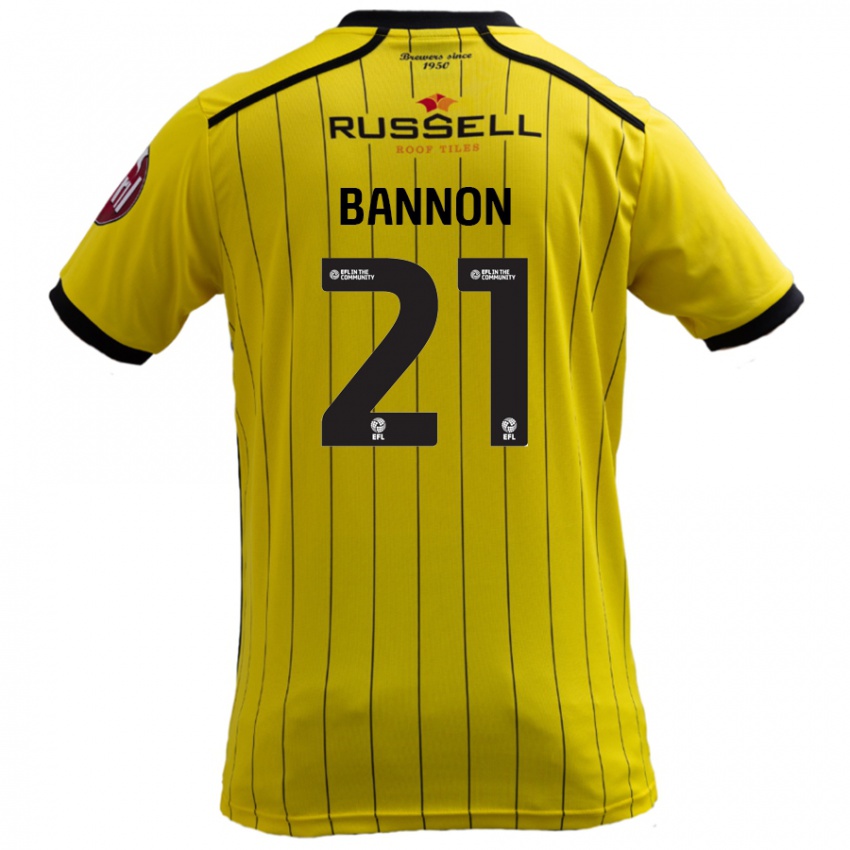 Niño Camiseta Alex Bannon #21 Amarillo 1ª Equipación 2024/25 La Camisa Argentina