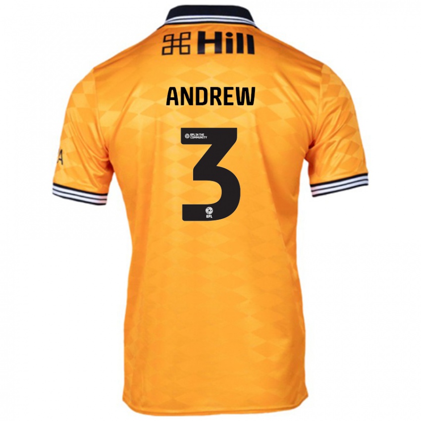 Niño Camiseta Danny Andrew #3 Naranja 1ª Equipación 2024/25 La Camisa Argentina