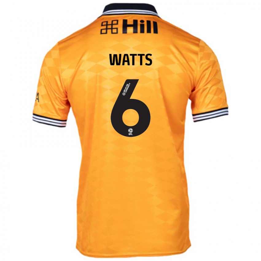 Niño Camiseta Kell Watts #6 Naranja 1ª Equipación 2024/25 La Camisa Argentina