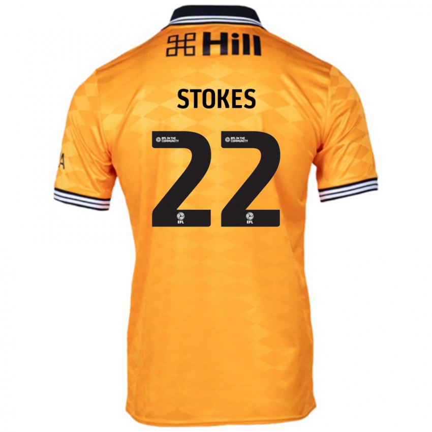 Niño Camiseta Josh Stokes #22 Naranja 1ª Equipación 2024/25 La Camisa Argentina