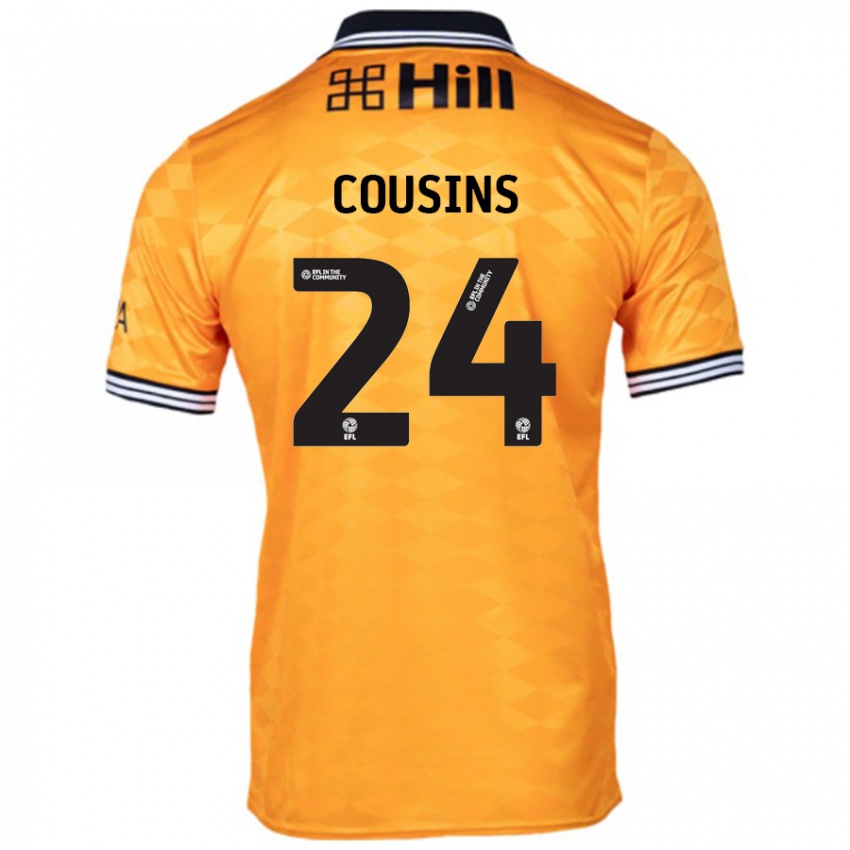 Niño Camiseta Jordan Cousins #24 Naranja 1ª Equipación 2024/25 La Camisa Argentina