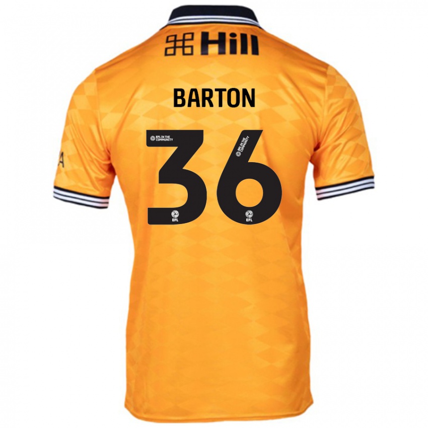 Niño Camiseta Dan Barton #36 Naranja 1ª Equipación 2024/25 La Camisa Argentina