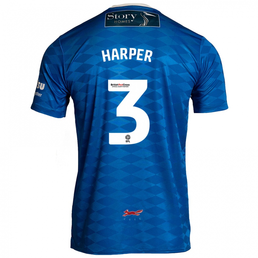 Niño Camiseta Cameron Harper #3 Azul 1ª Equipación 2024/25 La Camisa Argentina