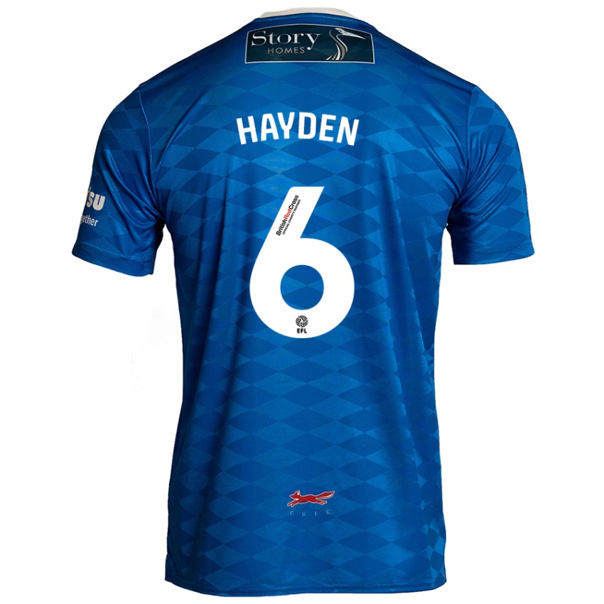 Niño Camiseta Aaron Hayden #6 Azul 1ª Equipación 2024/25 La Camisa Argentina