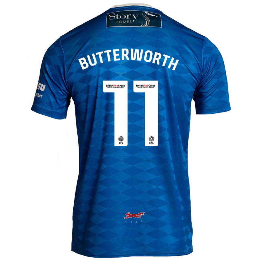 Niño Camiseta Daniel Butterworth #11 Azul 1ª Equipación 2024/25 La Camisa Argentina