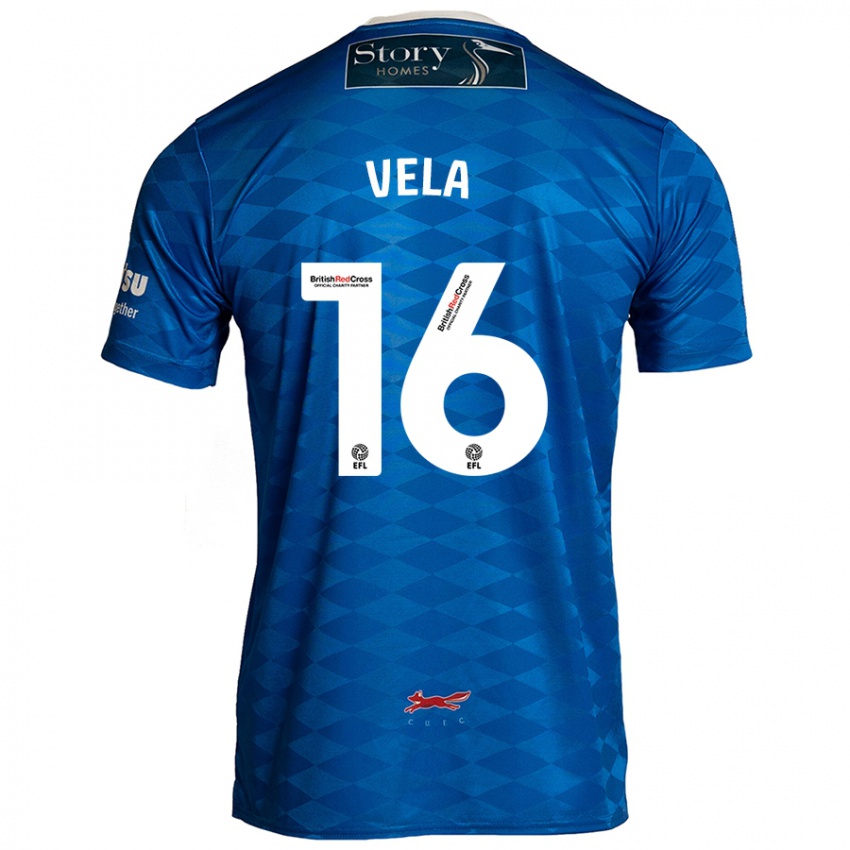 Niño Camiseta Josh Vela #16 Azul 1ª Equipación 2024/25 La Camisa Argentina