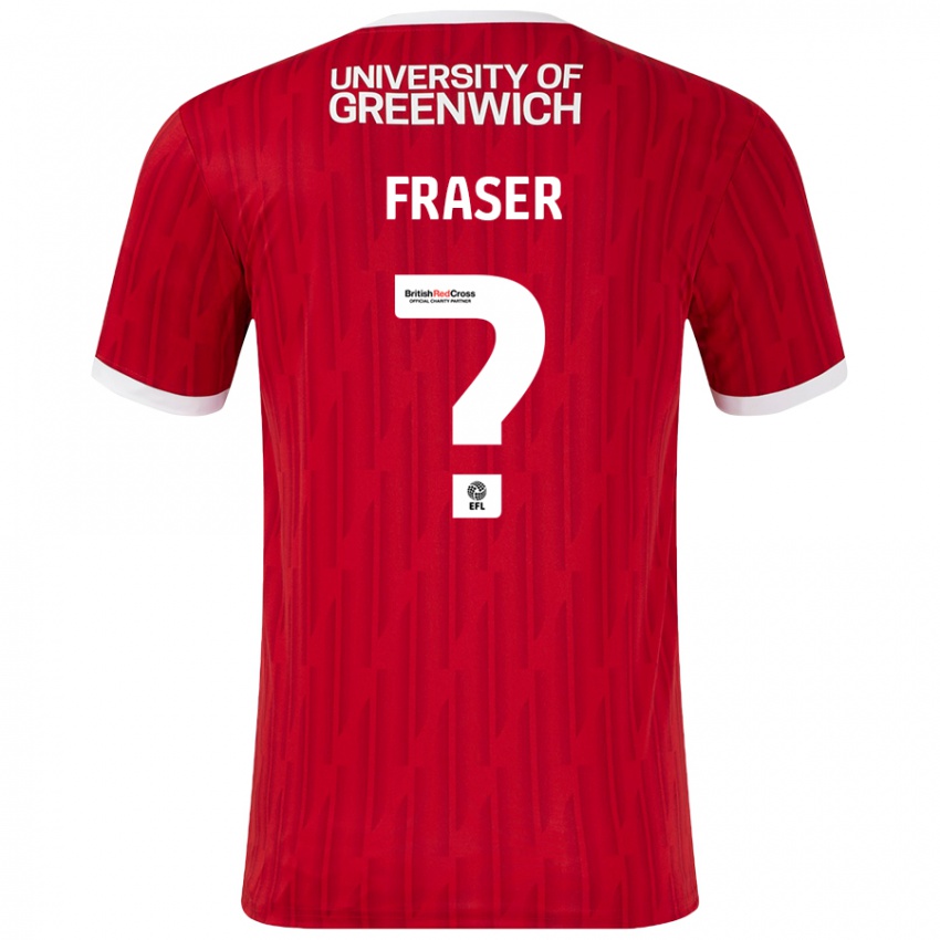 Niño Camiseta Scott Fraser #0 Rojo Blanco 1ª Equipación 2024/25 La Camisa Argentina