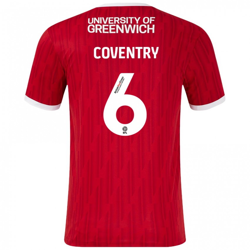 Niño Camiseta Conor Coventry #6 Rojo Blanco 1ª Equipación 2024/25 La Camisa Argentina