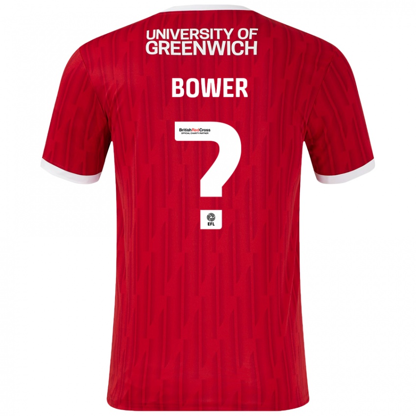 Niño Camiseta Toby Bower #0 Rojo Blanco 1ª Equipación 2024/25 La Camisa Argentina