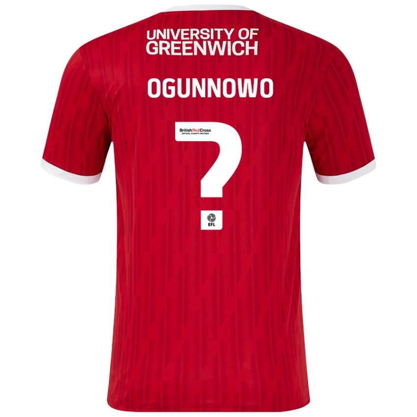 Niño Camiseta Joshua Ogunnowo #0 Rojo Blanco 1ª Equipación 2024/25 La Camisa Argentina