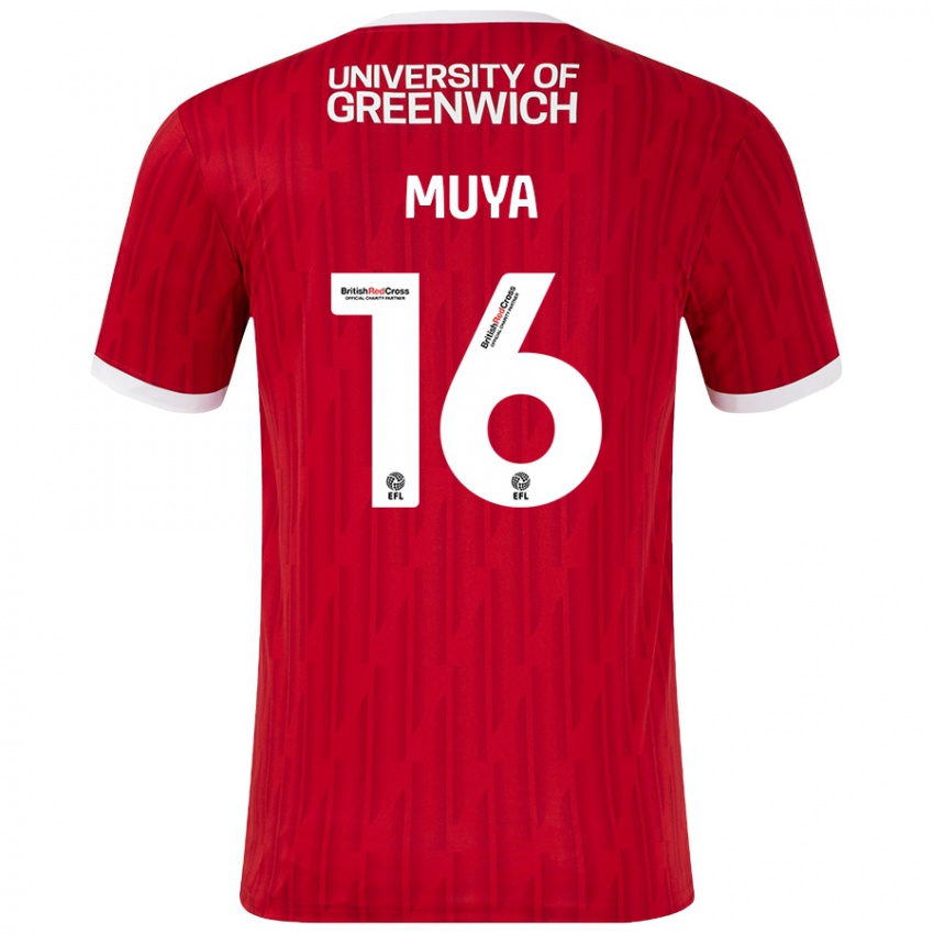 Niño Camiseta Karin Muya #16 Rojo Blanco 1ª Equipación 2024/25 La Camisa Argentina