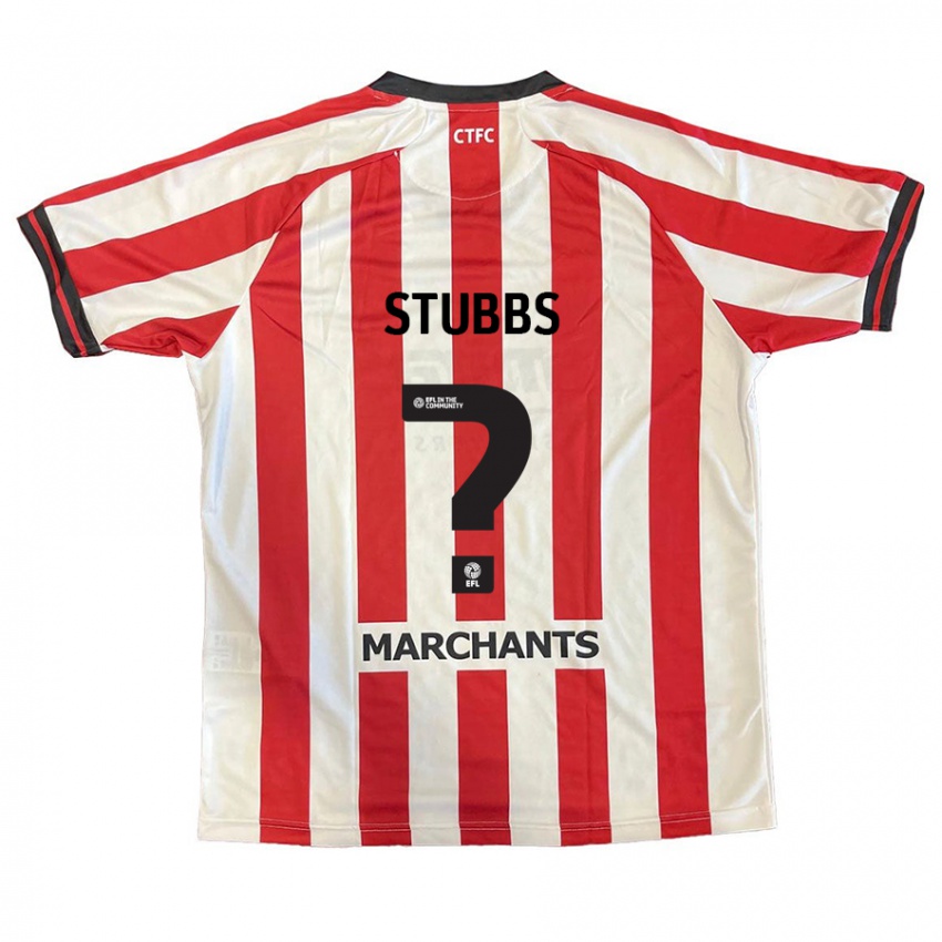 Niño Camiseta Sam Stubbs #0 Rojo Blanco 1ª Equipación 2024/25 La Camisa Argentina