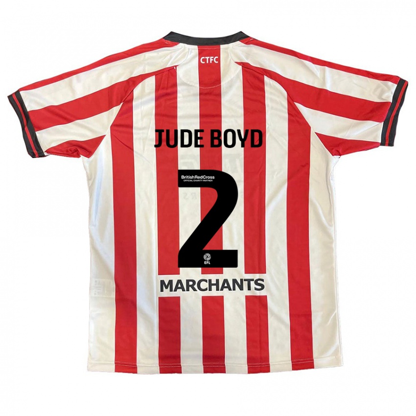 Niño Camiseta Arkell Jude-Boyd #2 Rojo Blanco 1ª Equipación 2024/25 La Camisa Argentina