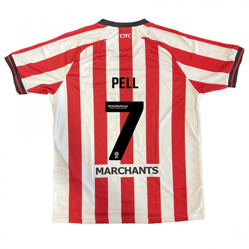 Niño Camiseta Harry Pell #7 Rojo Blanco 1ª Equipación 2024/25 La Camisa Argentina