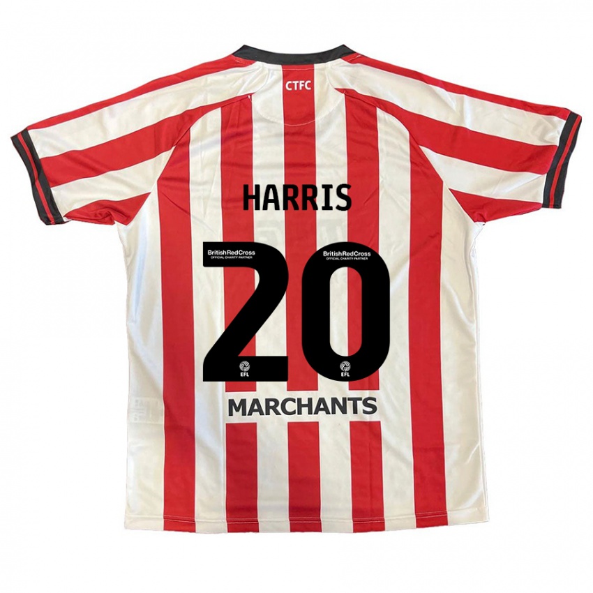 Niño Camiseta Max Harris #20 Rojo Blanco 1ª Equipación 2024/25 La Camisa Argentina