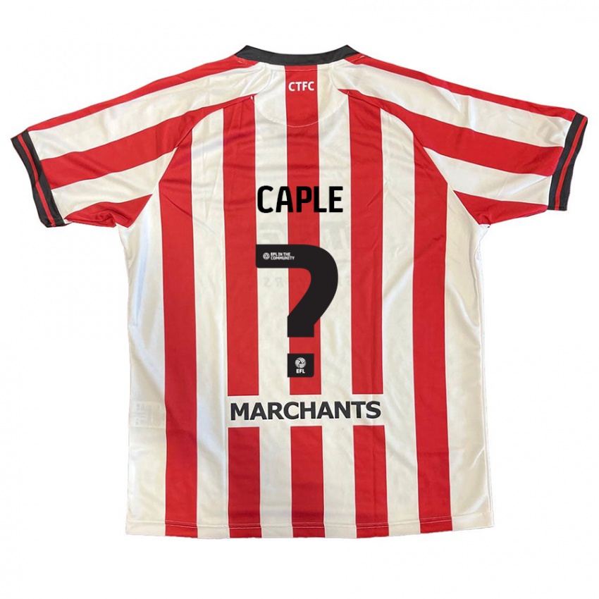 Niño Camiseta Charlie Caple #0 Rojo Blanco 1ª Equipación 2024/25 La Camisa Argentina