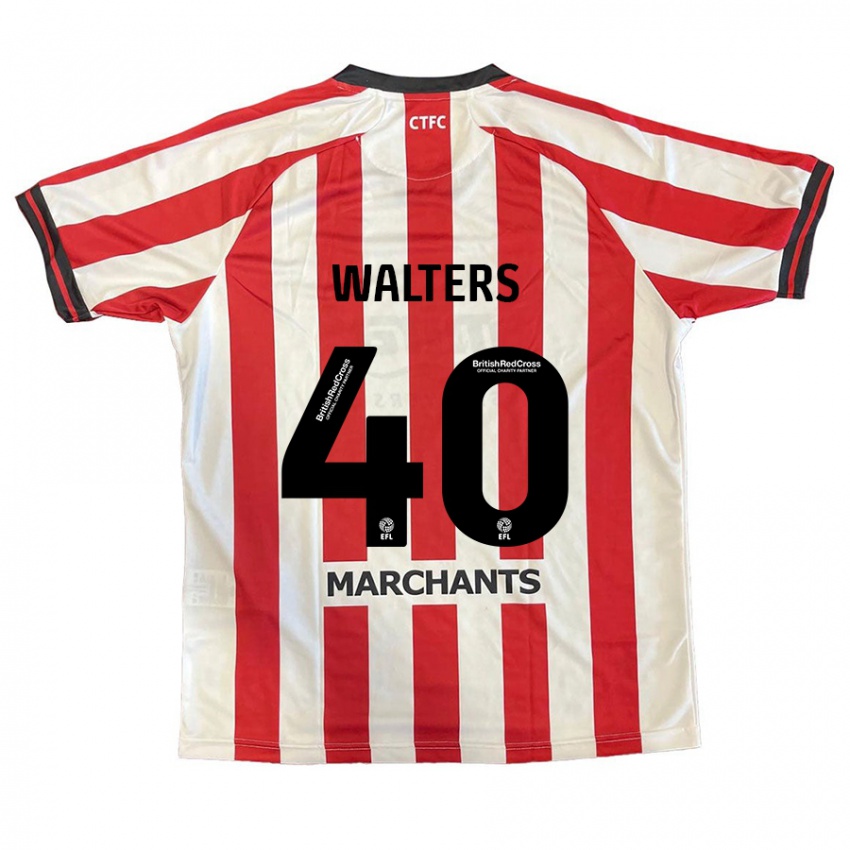 Niño Camiseta Cameron Walters #40 Rojo Blanco 1ª Equipación 2024/25 La Camisa Argentina