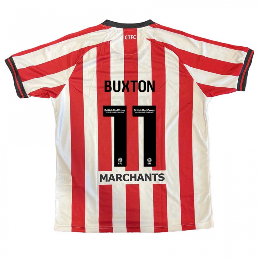 Niño Camiseta Charlotte Buxton #11 Rojo Blanco 1ª Equipación 2024/25 La Camisa Argentina