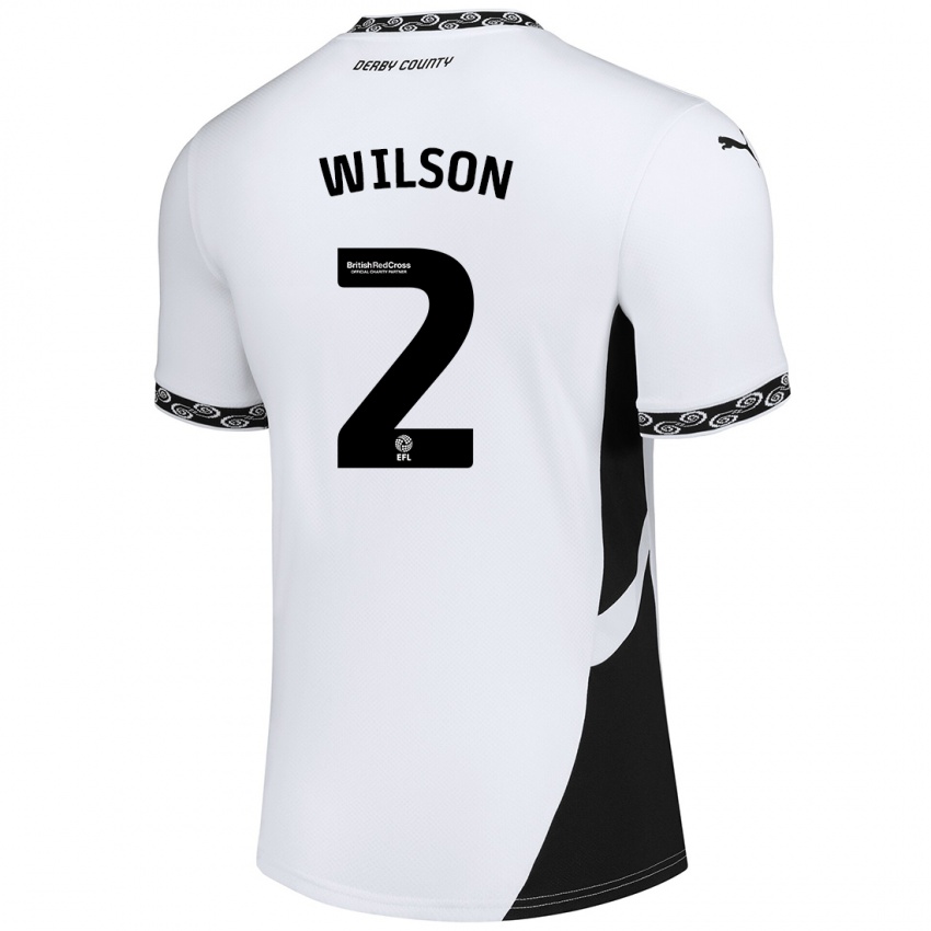 Niño Camiseta Kane Wilson #2 Blanco Negro 1ª Equipación 2024/25 La Camisa Argentina