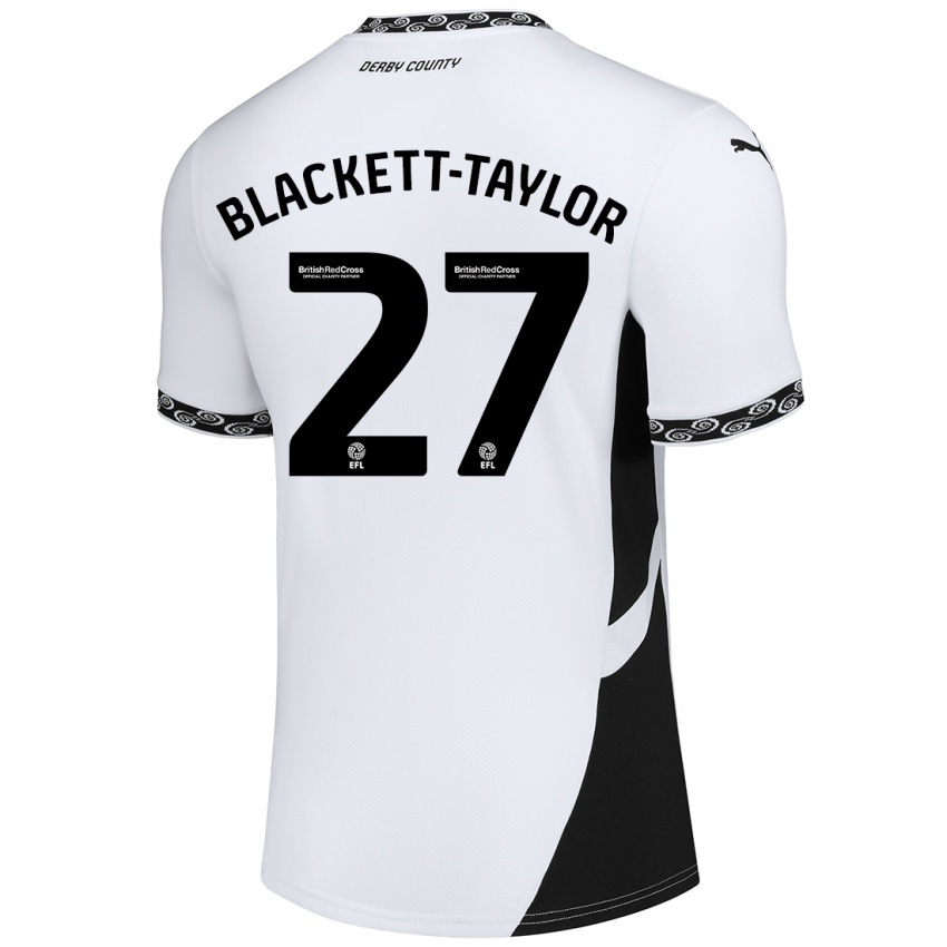 Niño Camiseta Corey Blackett-Taylor #27 Blanco Negro 1ª Equipación 2024/25 La Camisa Argentina