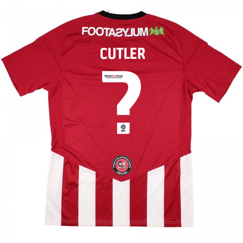 Niño Camiseta Theo Cutler #0 Rojo Blanco 1ª Equipación 2024/25 La Camisa Argentina