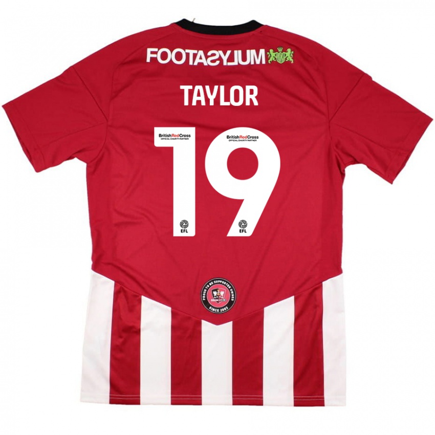 Niño Camiseta Mollie Taylor #19 Rojo Blanco 1ª Equipación 2024/25 La Camisa Argentina