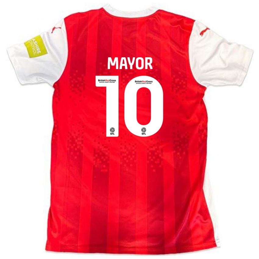 Niño Camiseta Danny Mayor #10 Rojo Blanco 1ª Equipación 2024/25 La Camisa Argentina