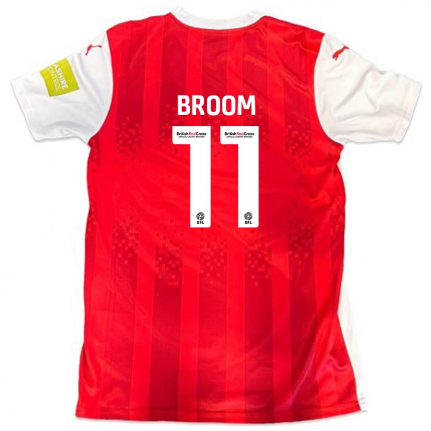 Niño Camiseta Ryan Broom #11 Rojo Blanco 1ª Equipación 2024/25 La Camisa Argentina