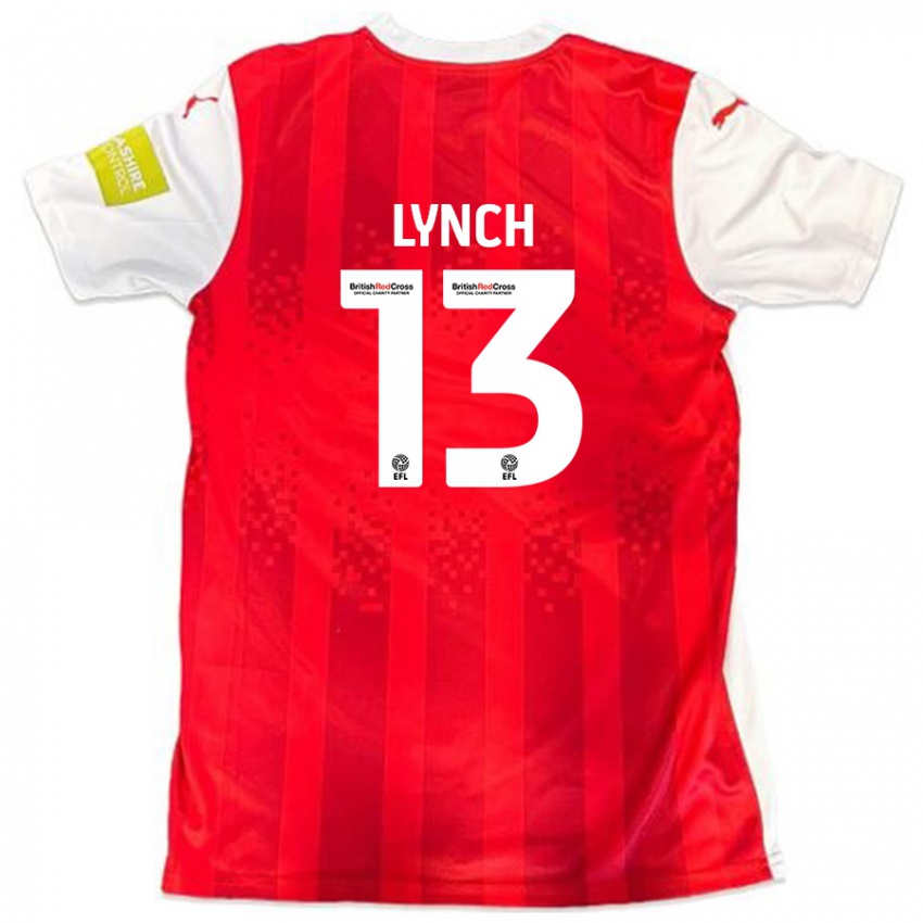 Niño Camiseta Jay Lynch #13 Rojo Blanco 1ª Equipación 2024/25 La Camisa Argentina