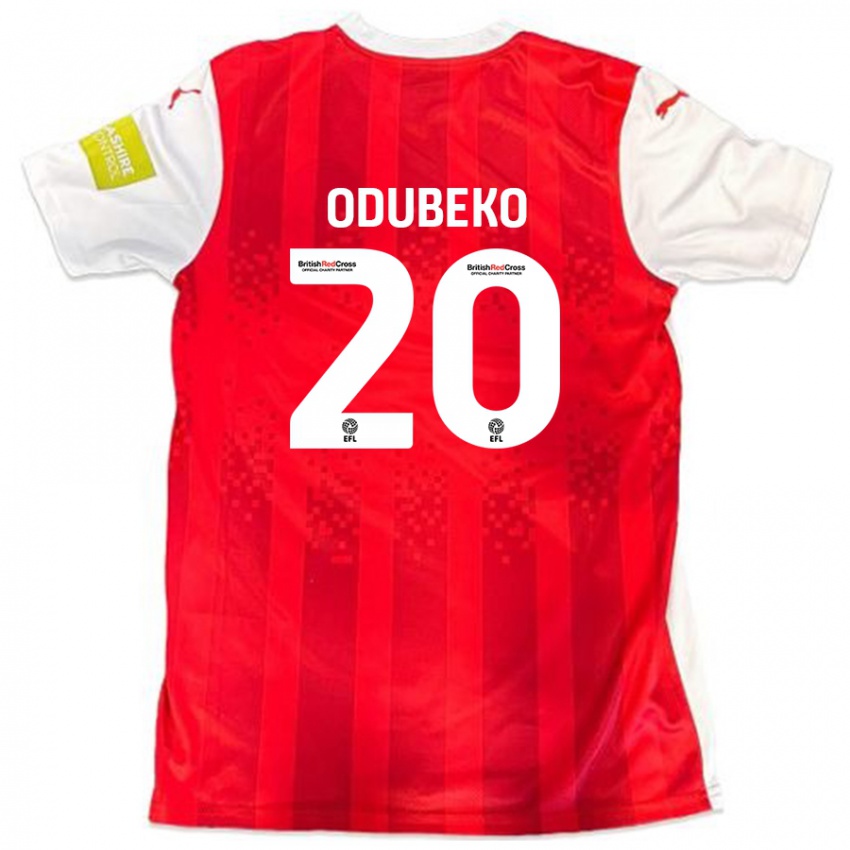 Niño Camiseta Mipo Odubeko #20 Rojo Blanco 1ª Equipación 2024/25 La Camisa Argentina