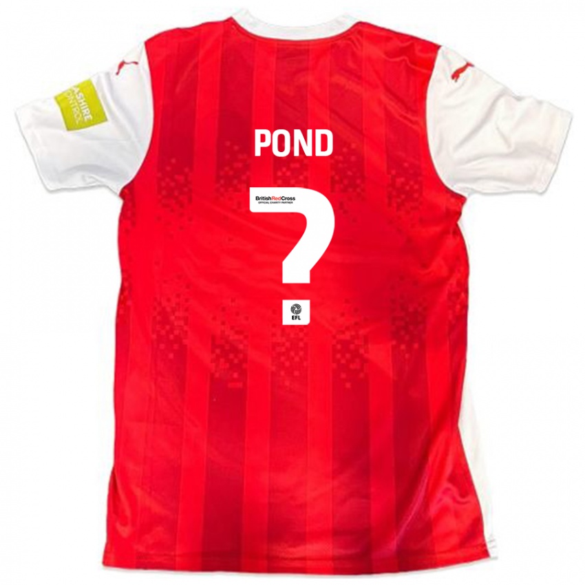 Niño Camiseta Nathan Pond #0 Rojo Blanco 1ª Equipación 2024/25 La Camisa Argentina