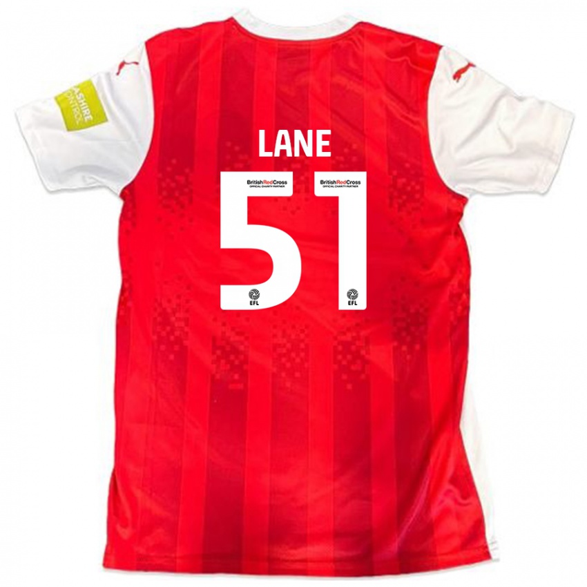 Niño Camiseta Mikey Lane #51 Rojo Blanco 1ª Equipación 2024/25 La Camisa Argentina