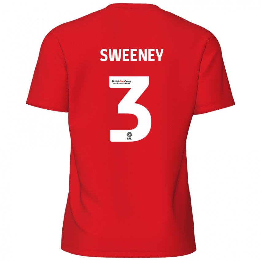 Niño Camiseta Jayden Sweeney #3 Rojo 1ª Equipación 2024/25 La Camisa Argentina