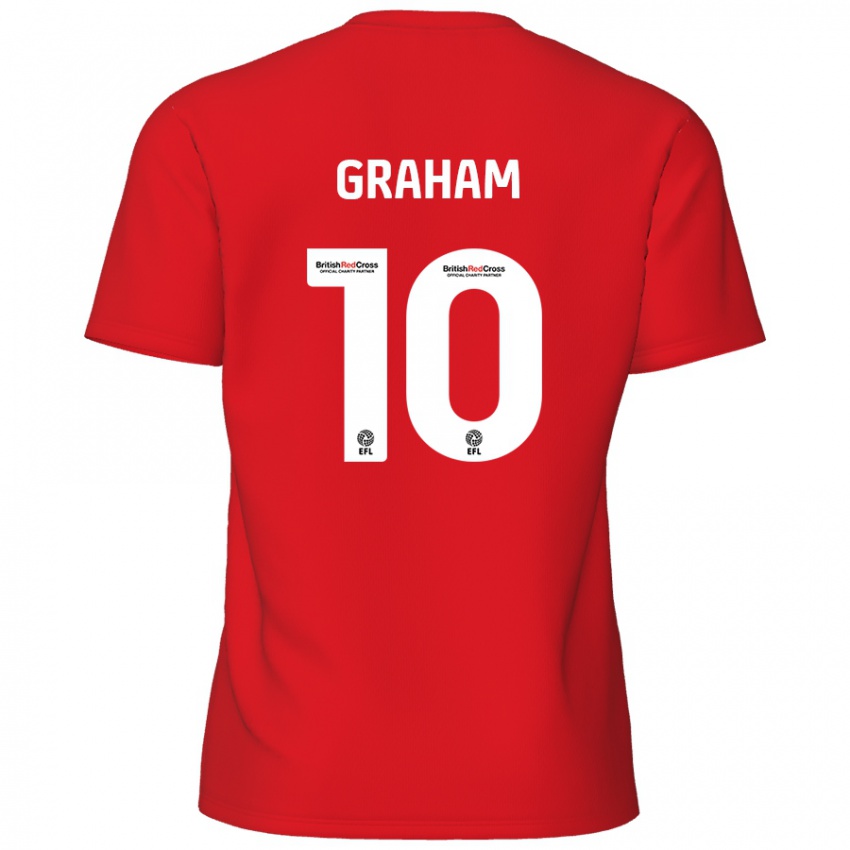 Niño Camiseta Jordan Graham #10 Rojo 1ª Equipación 2024/25 La Camisa Argentina