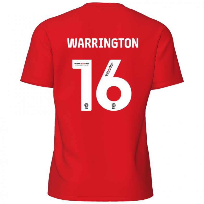 Niño Camiseta Lewis Warrington #16 Rojo 1ª Equipación 2024/25 La Camisa Argentina