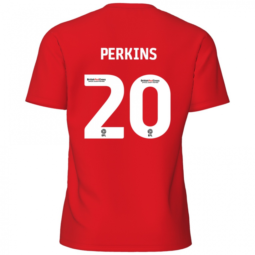 Niño Camiseta Sonny Perkins #20 Rojo 1ª Equipación 2024/25 La Camisa Argentina