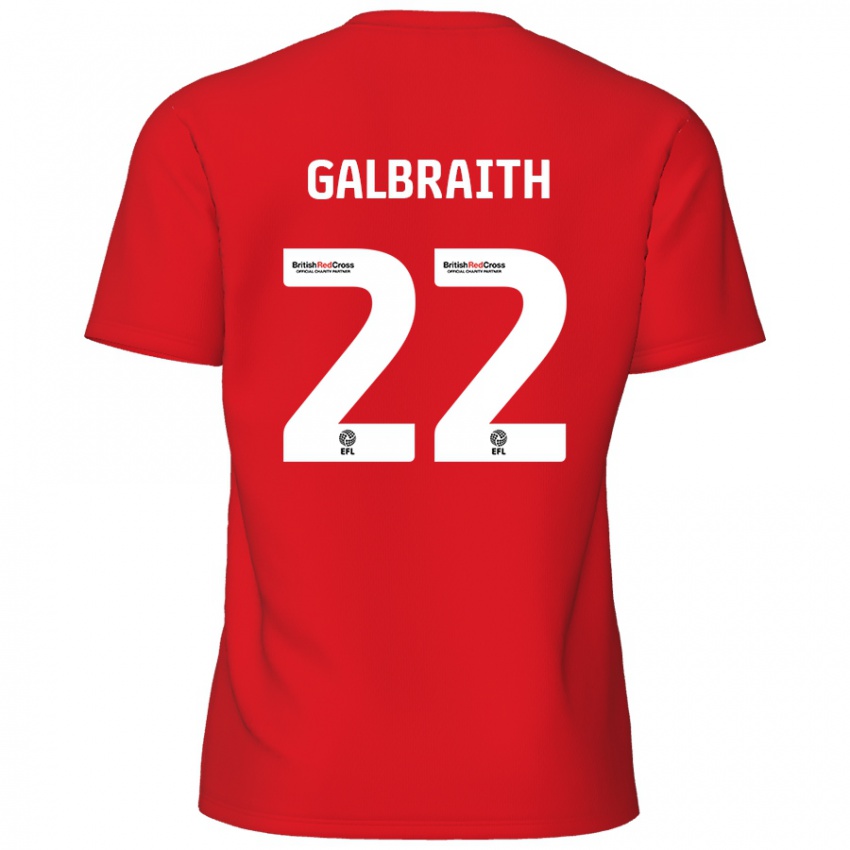 Niño Camiseta Ethan Galbraith #22 Rojo 1ª Equipación 2024/25 La Camisa Argentina