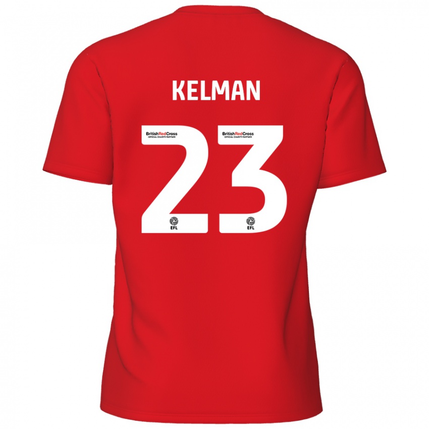 Niño Camiseta Charlie Kelman #23 Rojo 1ª Equipación 2024/25 La Camisa Argentina